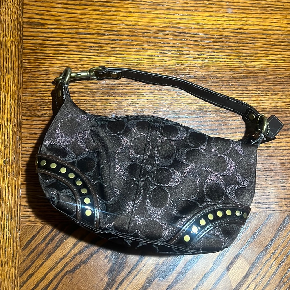 Coach 5x9 brown mini shoulder bag